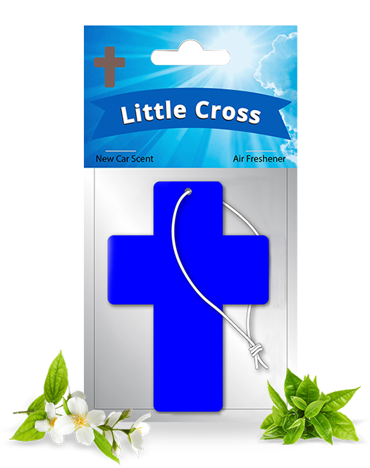 Little Cross Car Air Freshener + Tear-Away Prayer Card