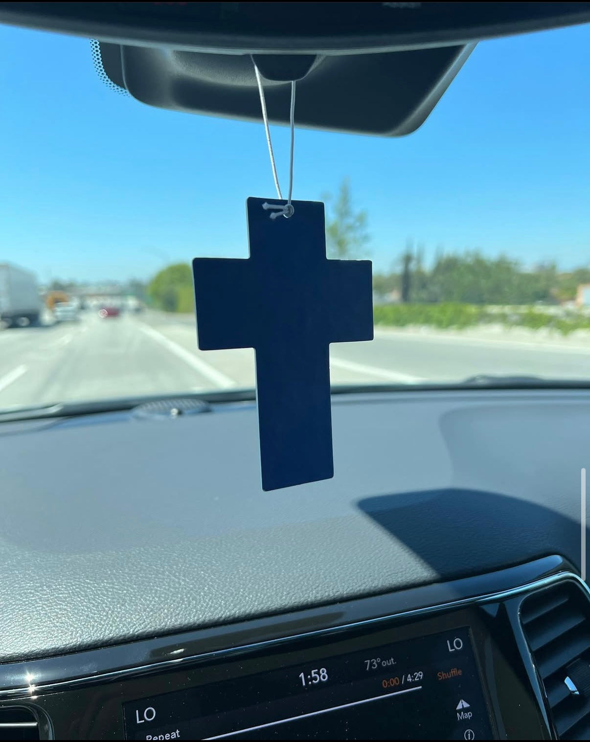 Little Cross Car Air Freshener + Tear-Away Prayer Card